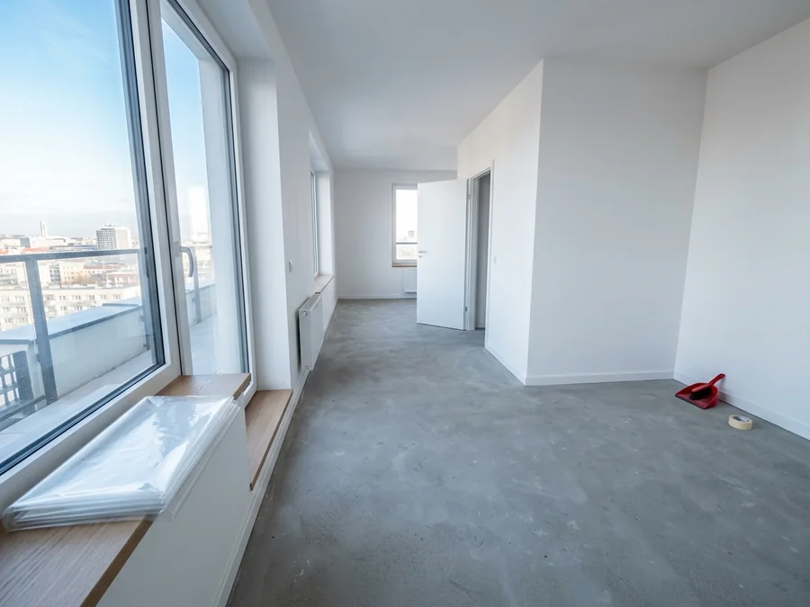 Bezugsfertig gereinigter Neubau kurz vor der Übergabe